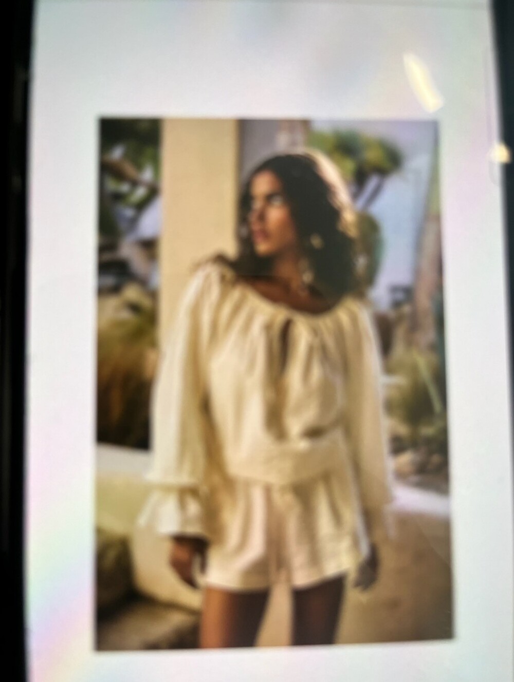 Free People  NWT Estrella Romper L Coconut Milk Long Sleeve Top, Shorts Set